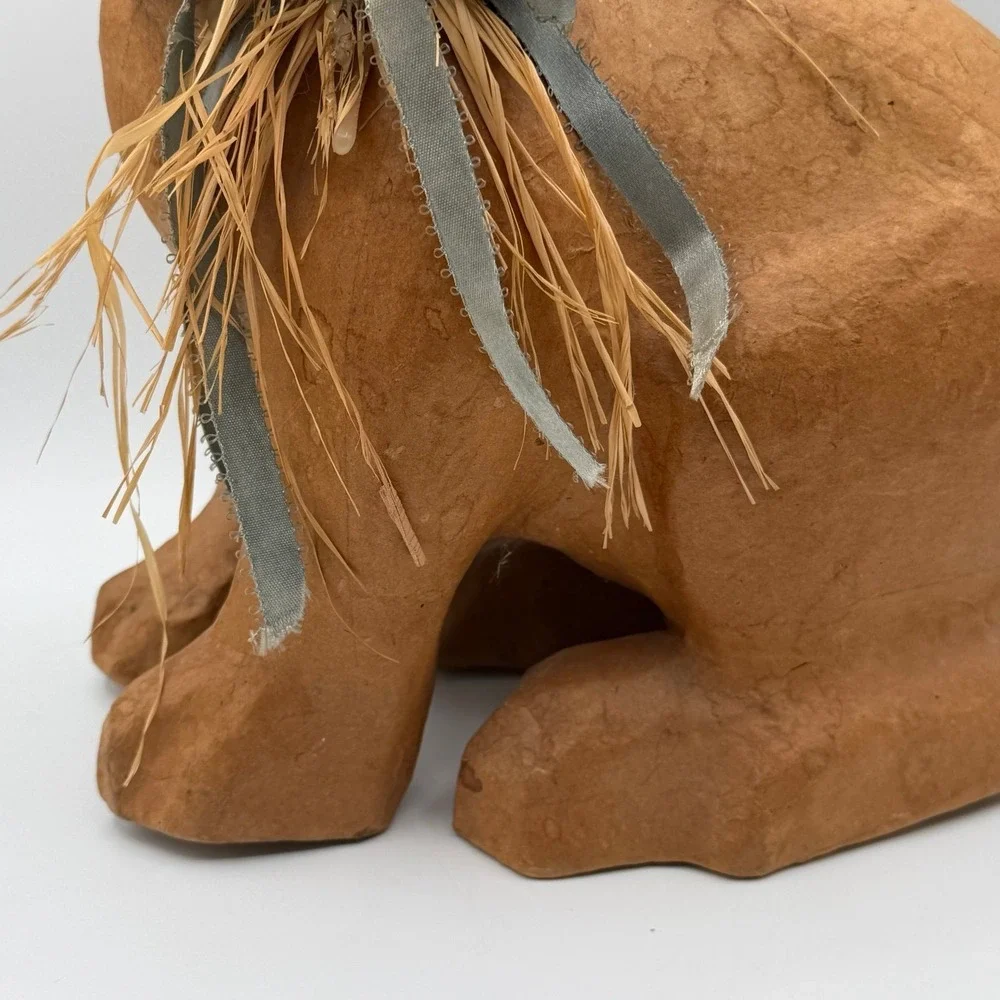 Vintage Papier Mache Cat Figurine Folk Art Primitive Rustic Farmhouse Decor‎ 12